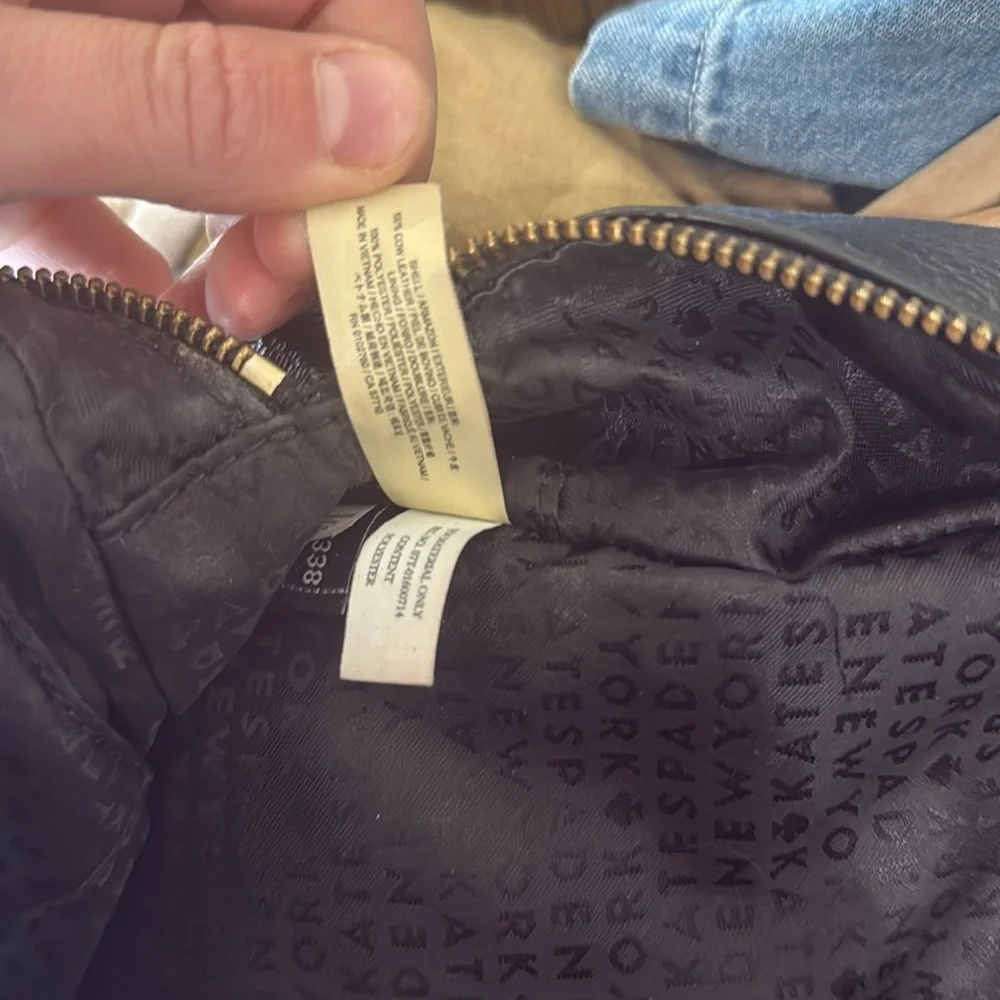 Kate Spade Black Leather Mini Nicole Larchmont Backpack